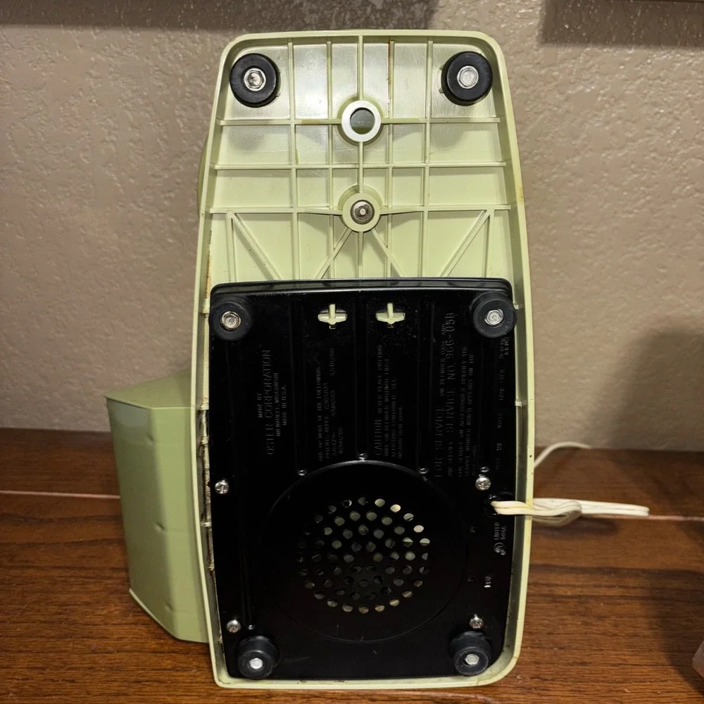 Vintage Oster Imperial Kitchen Avocado‎ Green Blender Food Grinder 10 Speed mcm